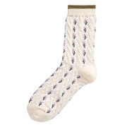 Floral waffle textured socks